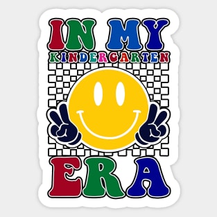 Cute In My Kindergarten Era Retro Back To School Teacher Student Sticker